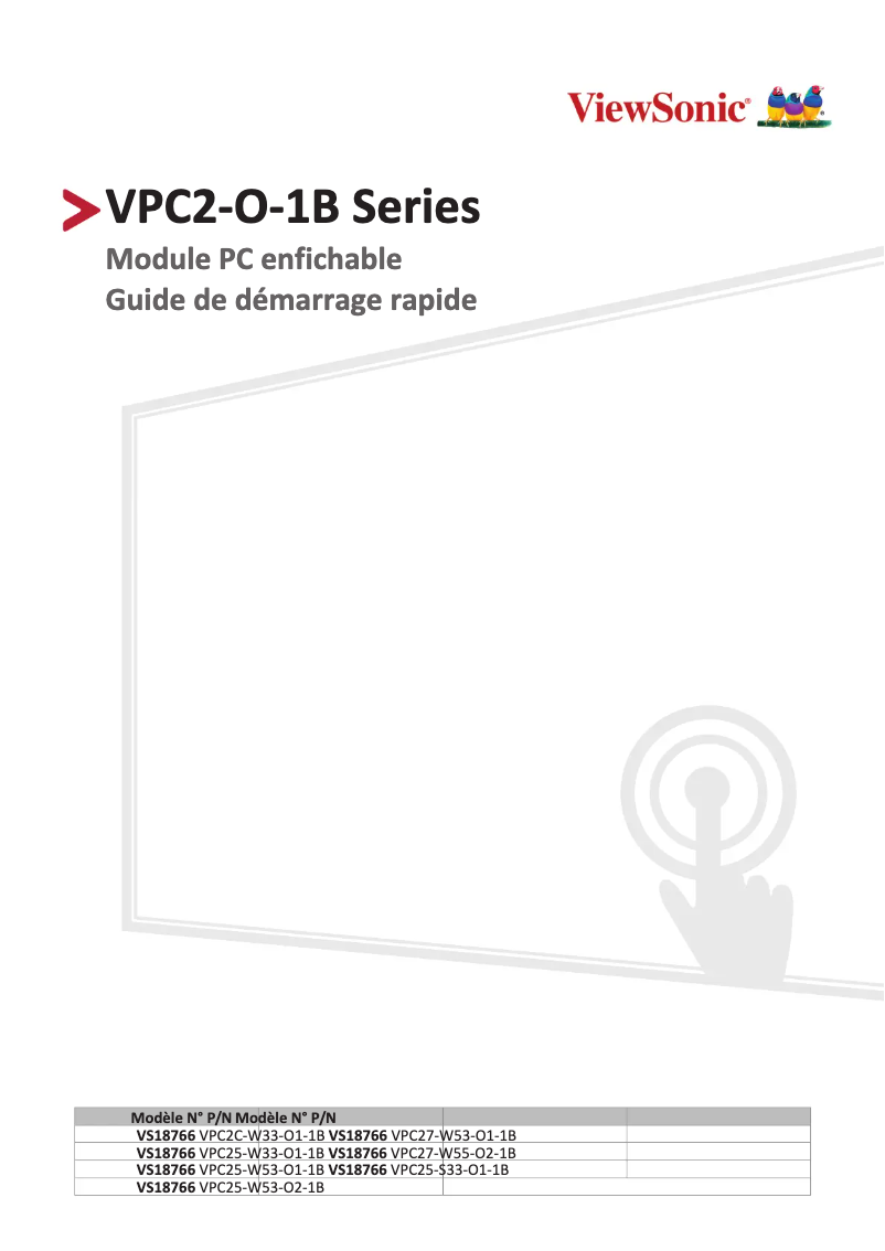 Página 1 del manual Manual de usuario Viewsonic VPC25-W53-O1-1B