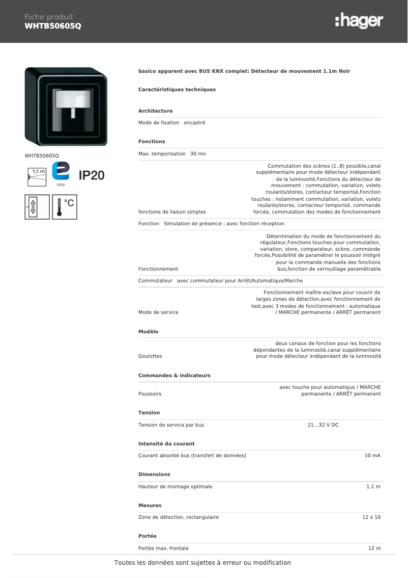 Imagen de la primera página del manual del dispositivo WHTB50605Q