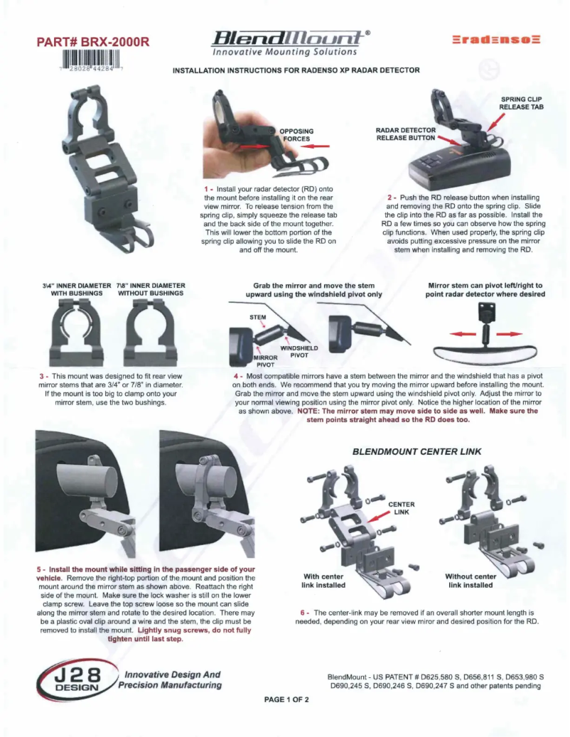 Página nº 1 - Manual de usuario BlendMount BRX-2000R