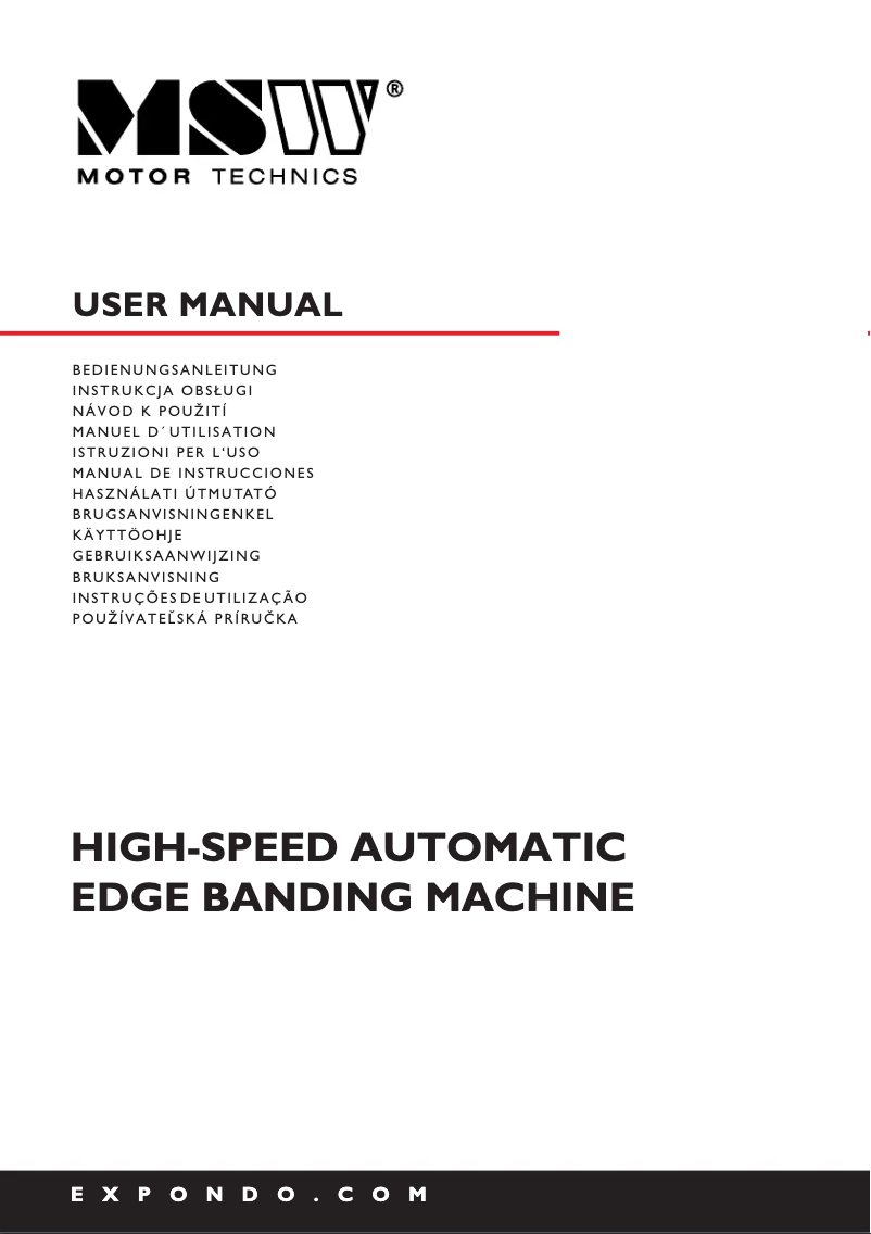 Página nº 1 - Manual de usuario MSW MSW-EDGE AUTOMATIC