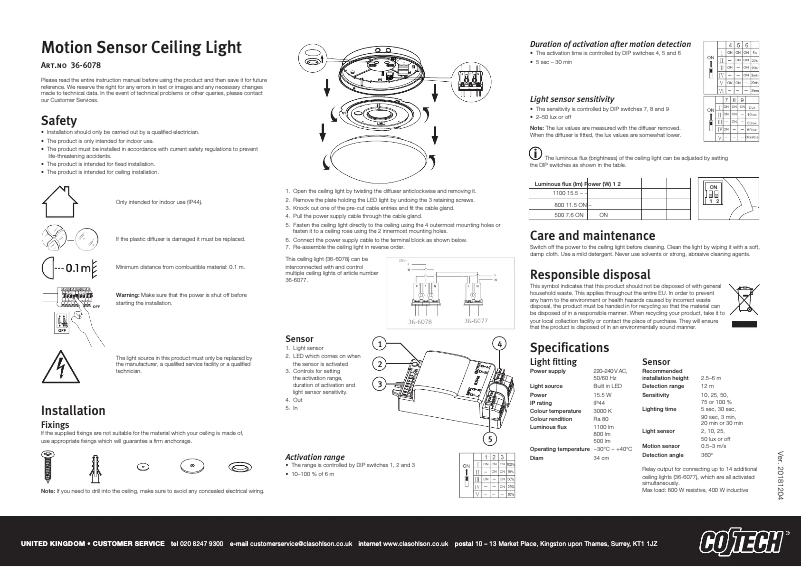Página 1 del manual Manual de usuario Cotech 36-6078