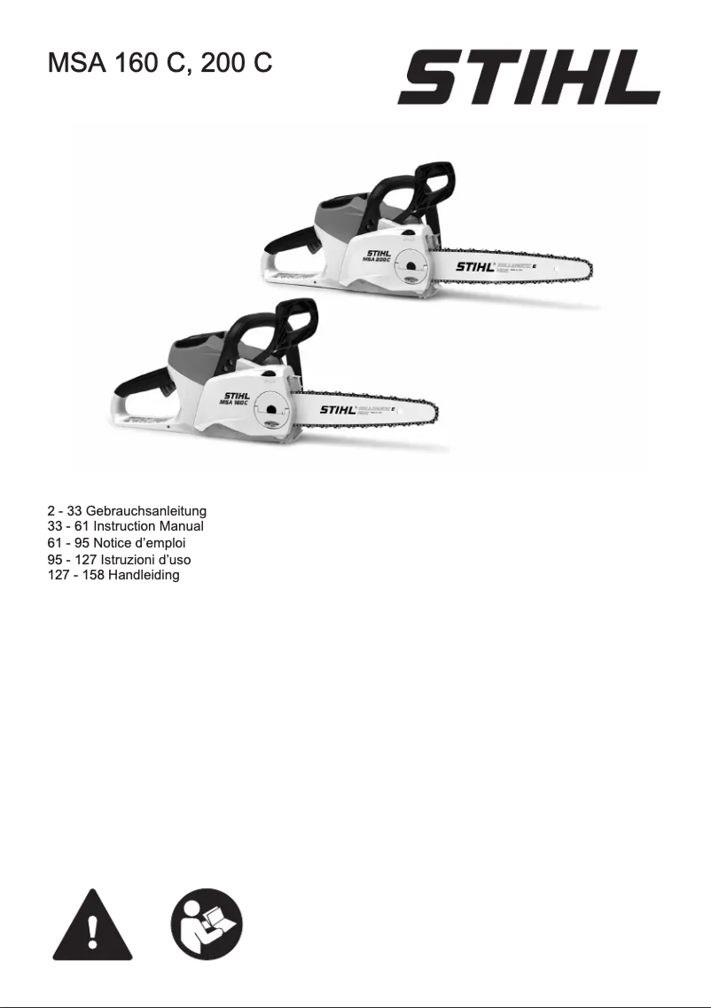 Página 1 del manual Manual de usuario Stihl MSA 200 C
