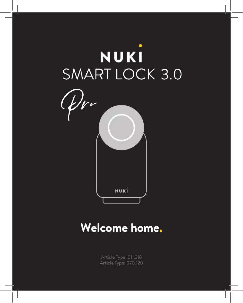 Imagen de la primera página del manual del dispositivo Smart Lock 3.0 Pro