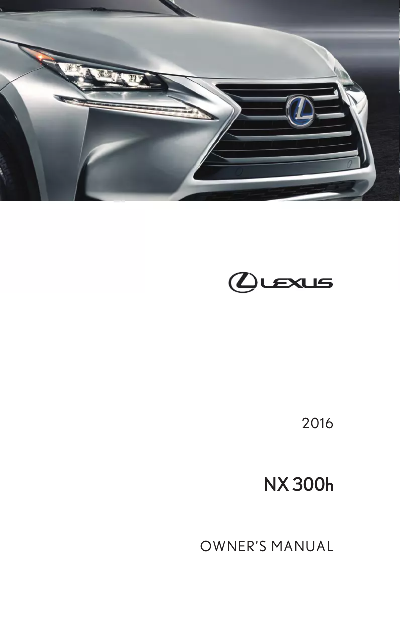 Página 1 del manual Manual de usuario Lexus NX 200h (2016)