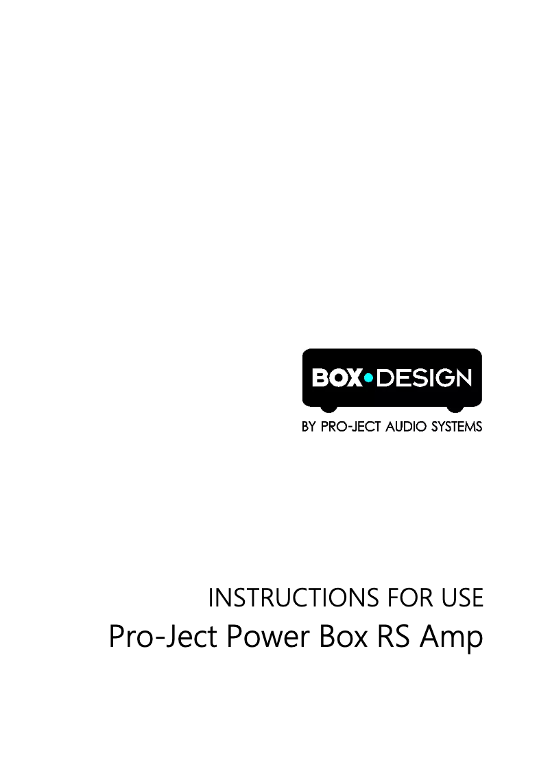 Imagen de la primera página del manual del dispositivo Power Box RS Amp