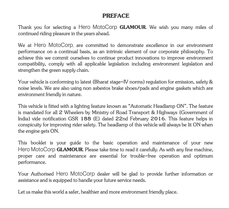 Imagen de la primera página del manual del dispositivo Glamour (2017)