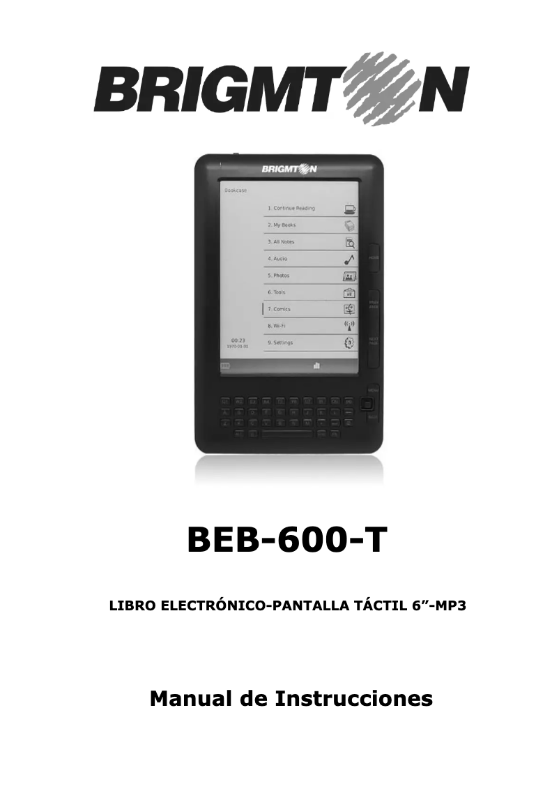 Página 1 del manual Manual de usuario Brigmton BEB-600T