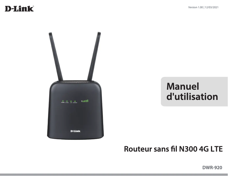 Imagen de la primera página del manual del dispositivo DWR-920