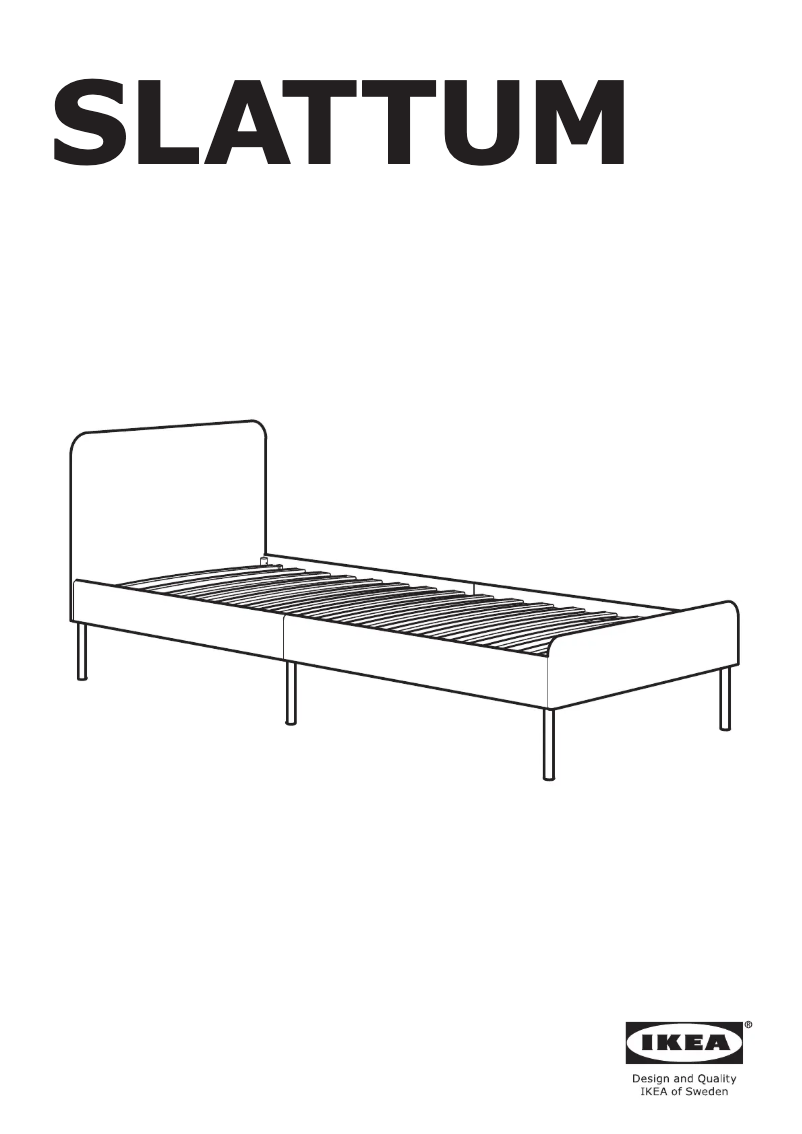 Página 1 del manual Manual de usuario Ikea SLATTUM 705.712.42