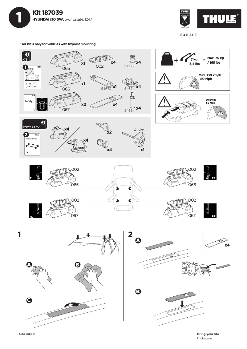 Imagen de la primera página del manual del dispositivo Kit 187039