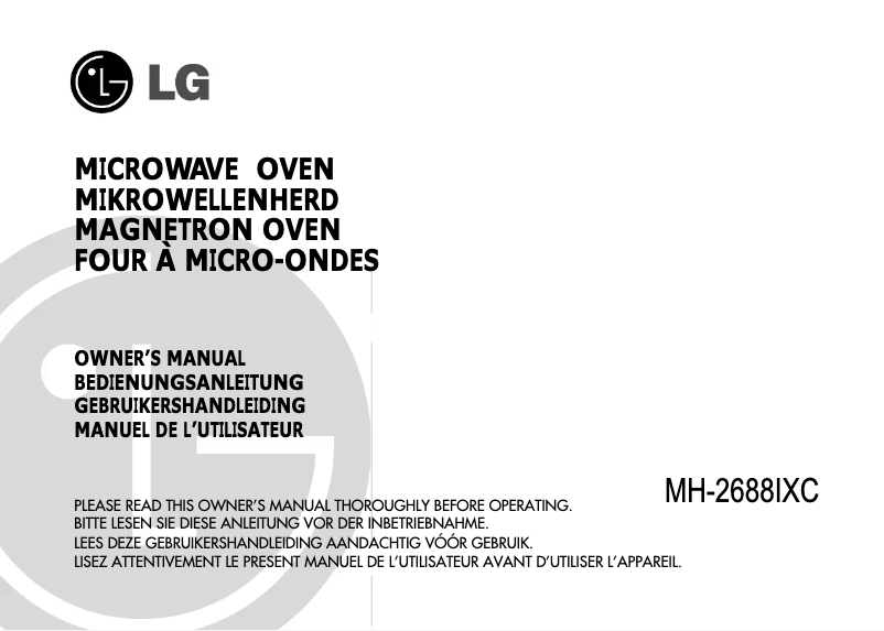Página nº 1 - Manual de usuario LG MH-2688IXC