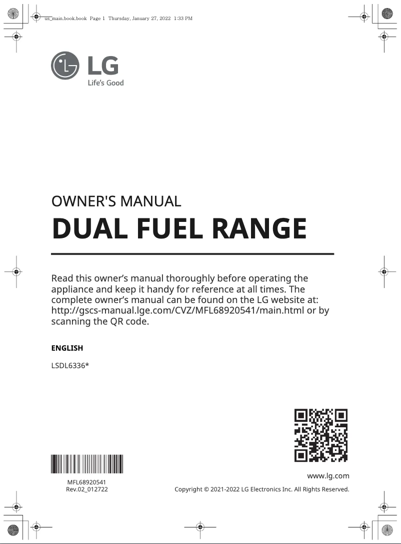 Imagen de la primera página del manual del dispositivo LSDL6336D
