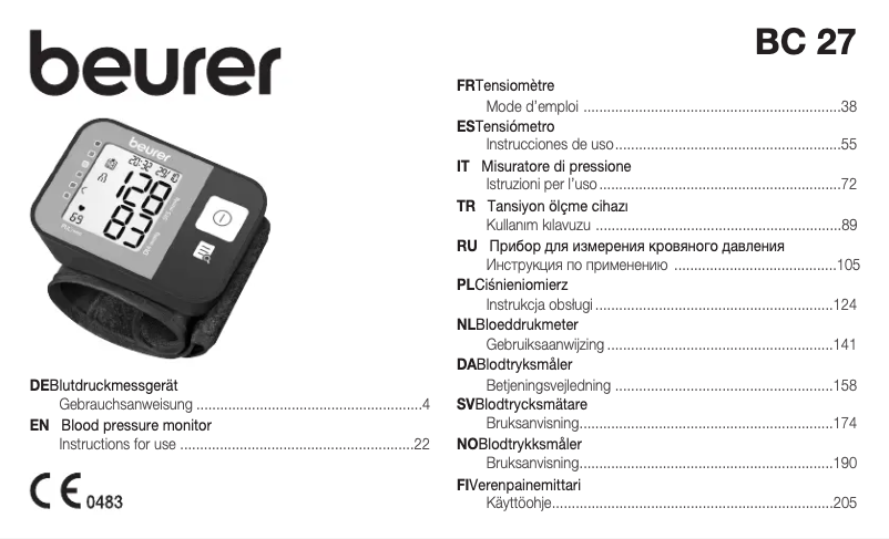 Imagen de la primera página del manual del dispositivo BC 27