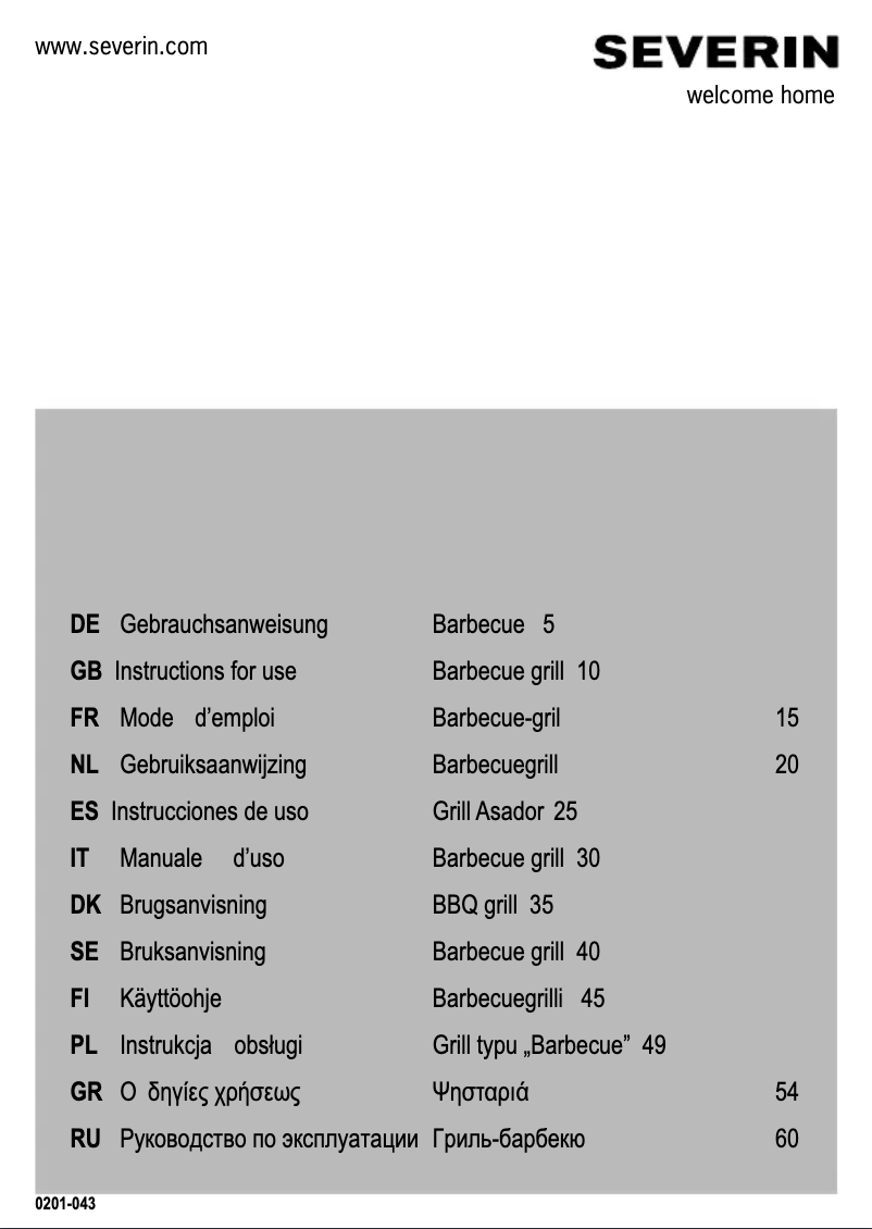Página nº 1 - Manual de usuario Severin PG 2794