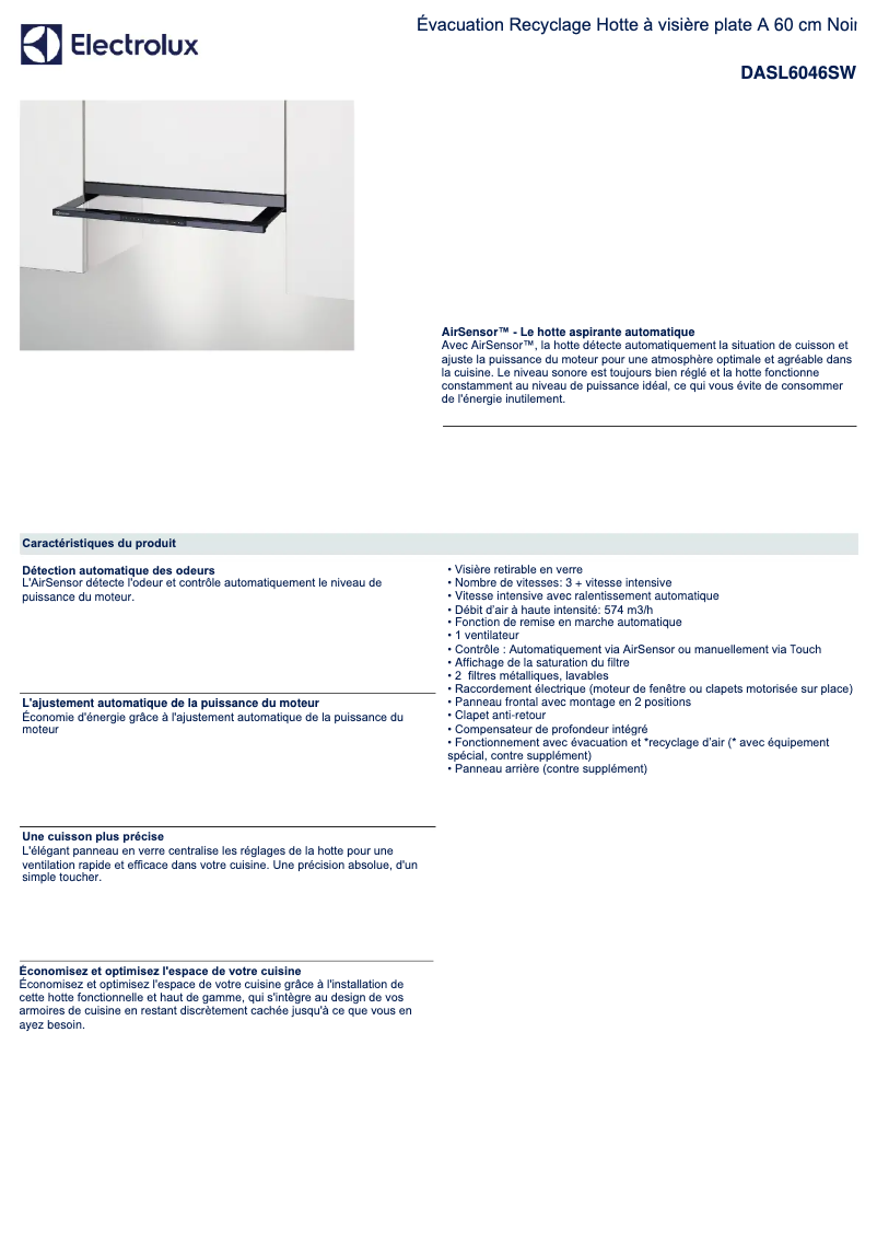 Imagen de la primera página del manual del dispositivo DASL6046SW