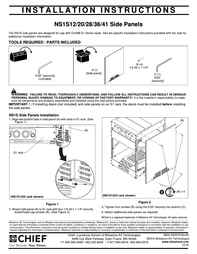 Imagen de la primera página del manual del dispositivo NS1S2823