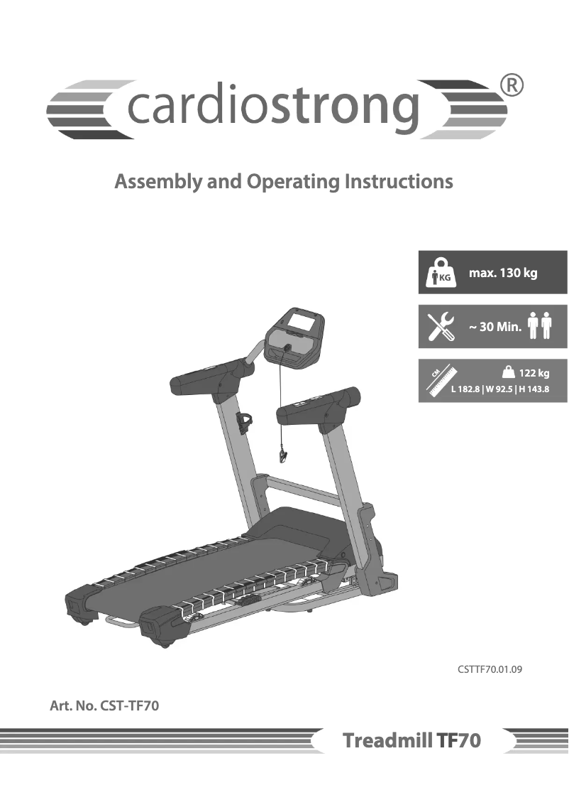Imagen de la primera página del manual del dispositivo TF70