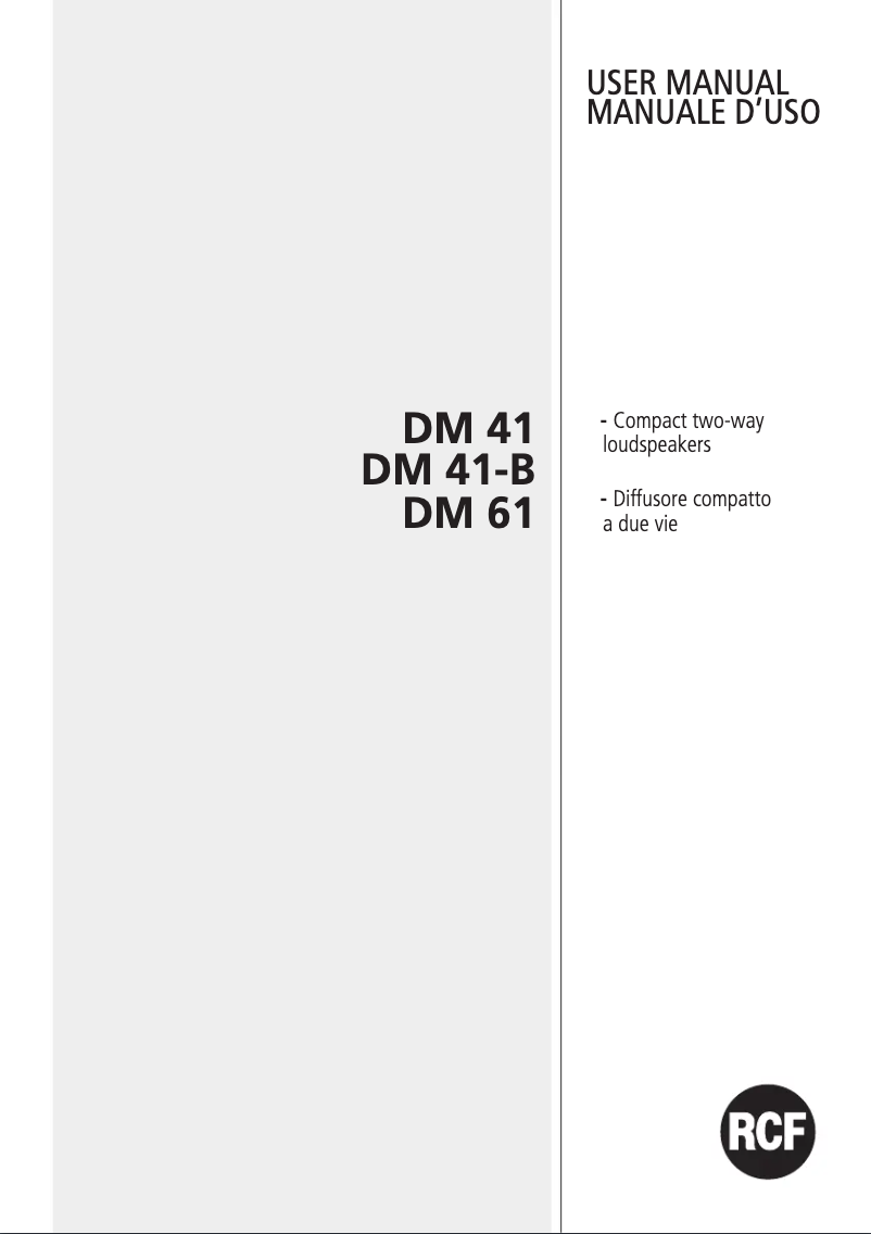 Imagen de la primera página del manual del dispositivo DM 61