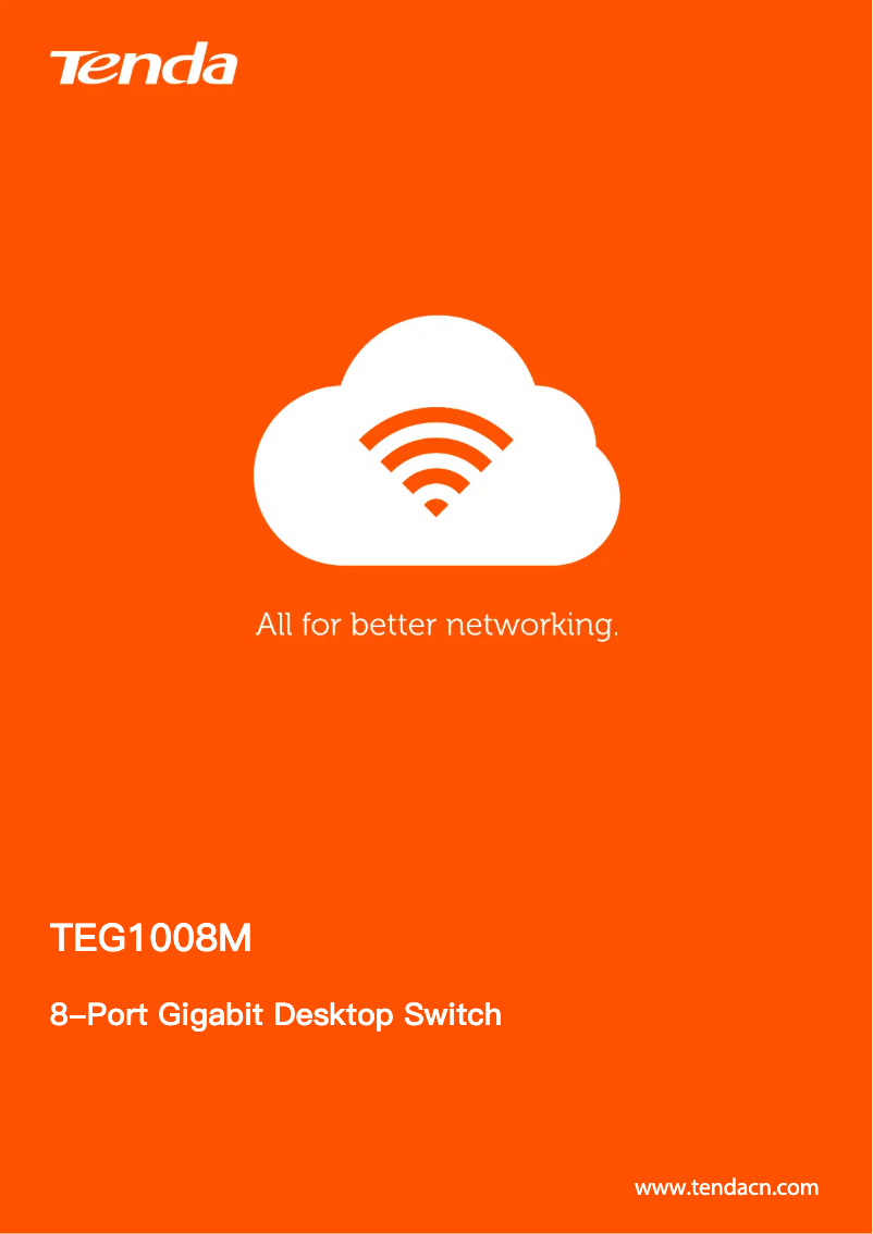 Página 1 del manual Ficha técnica Tenda TEG1008M