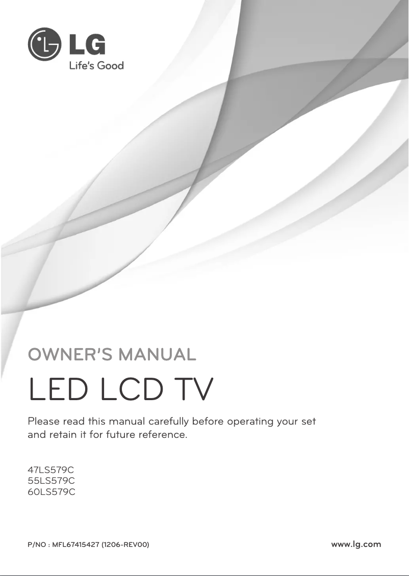 Imagen de la primera página del manual del dispositivo 47LS579C