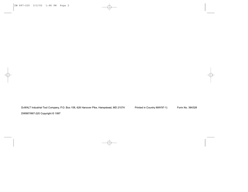 Imagen de la primera página del manual del dispositivo DW897