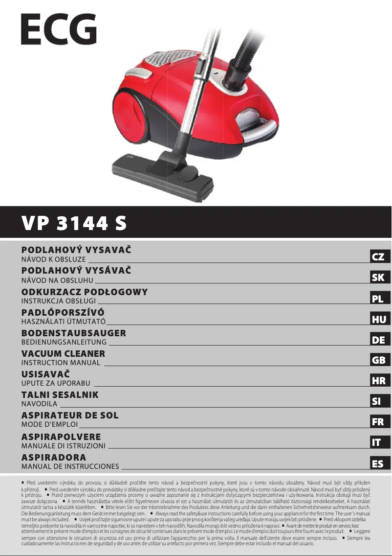 Página 1 del manual Manual de usuario ECG VP 3144 S