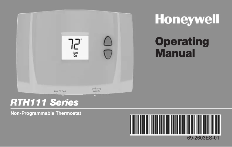 Página 1 del manual Manual de usuario Honeywell RTH111B1016/A
