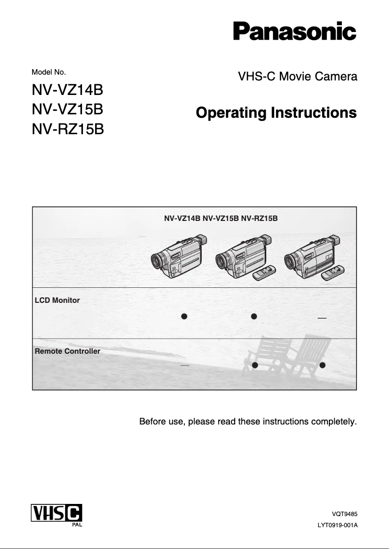 Página 1 del manual Manual de usuario Panasonic NV-RZ15