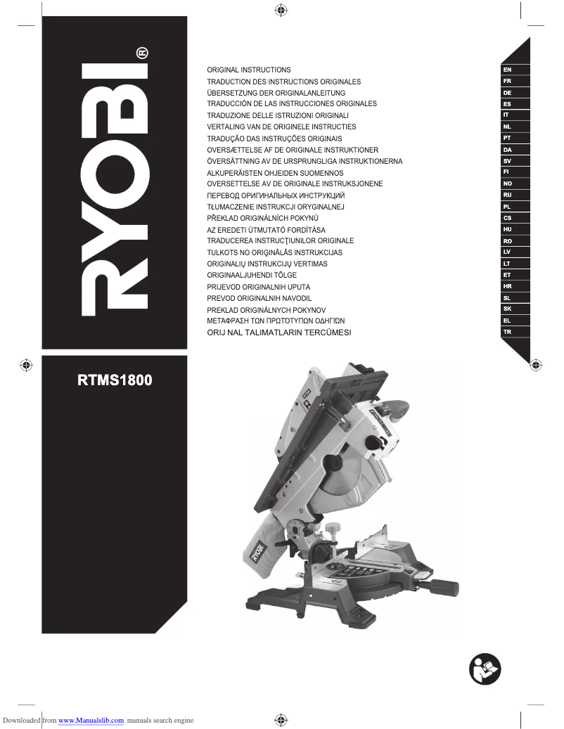 Página 1 del manual Manual de usuario RYOBI RTMS1800