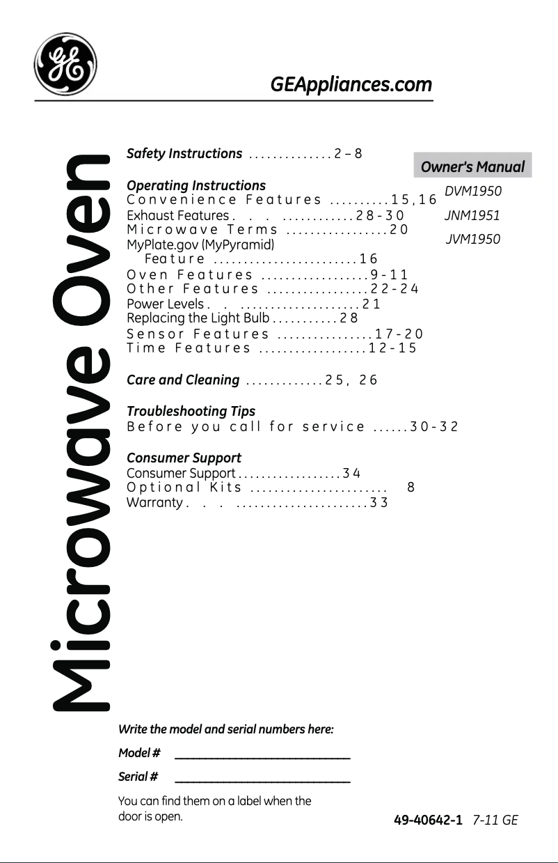 Imagen de la primera página del manual del dispositivo Adora DVM1950DRBB