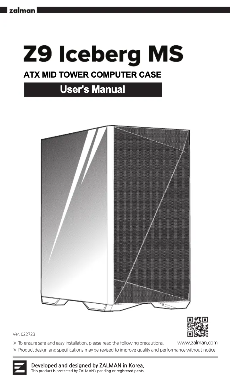 Página 1 del manual Manual de usuario Zalman Z9 Iceberg MS