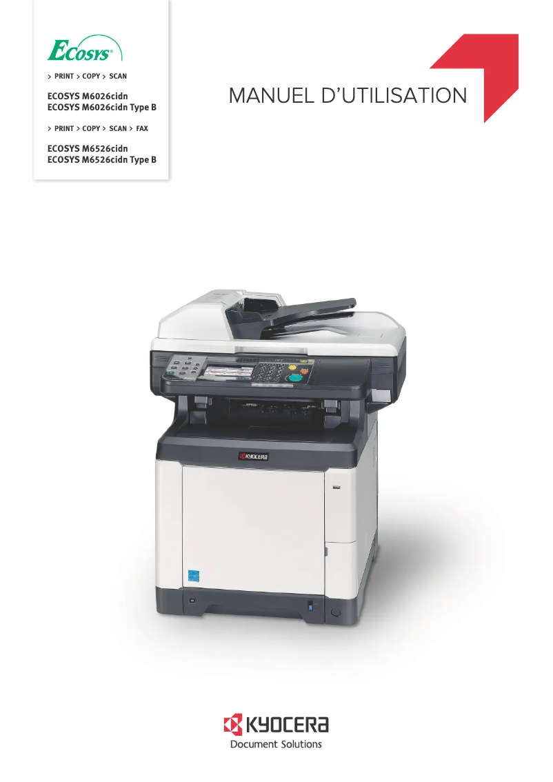 Página 1 del manual Manual de usuario Kyocera Ecosys M6026cidn