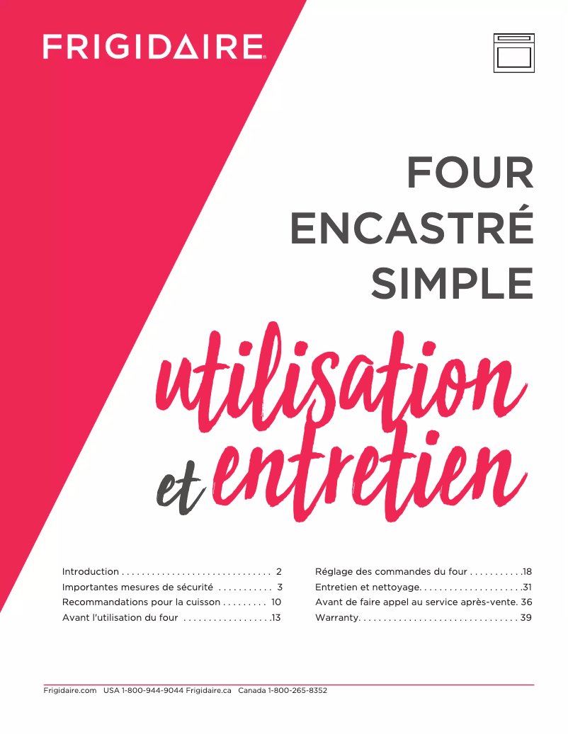 Imagen de la primera página del manual del dispositivo FCWS3027AB