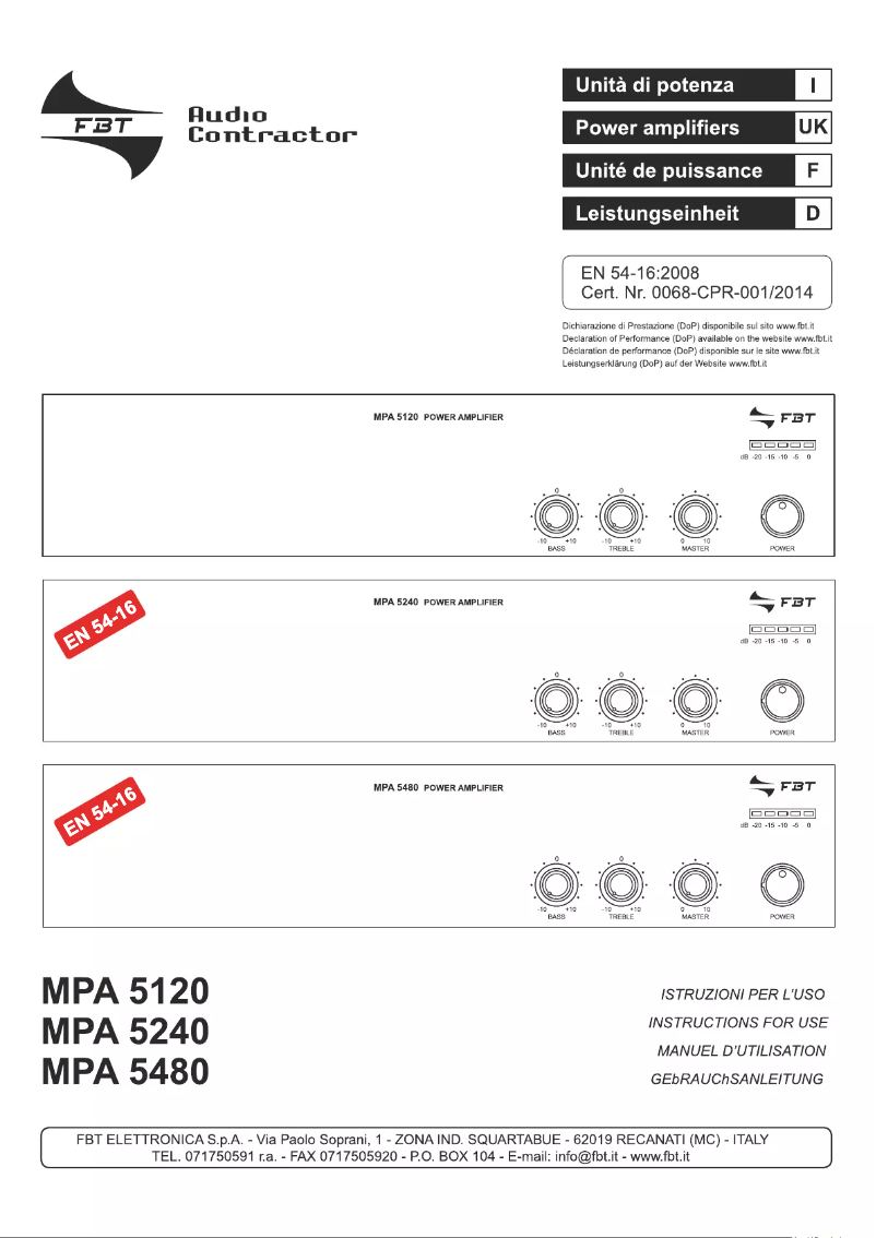 Imagen de la primera página del manual del dispositivo MPA 5120