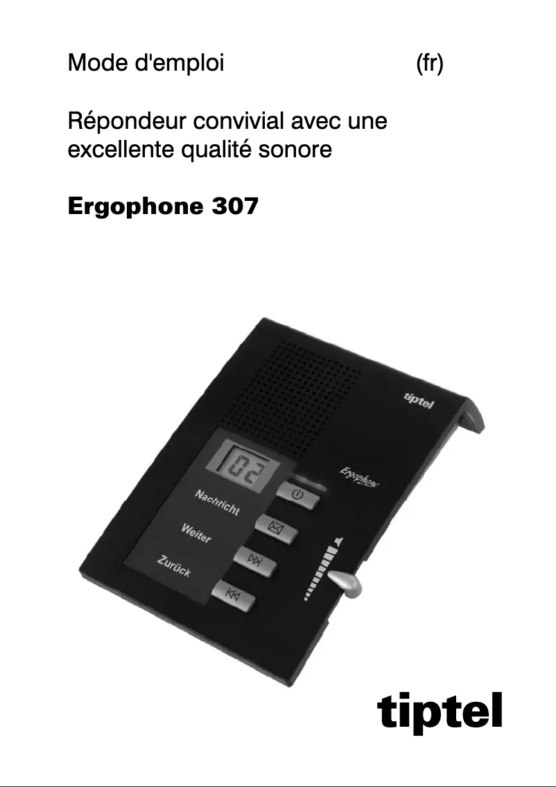 Página nº 1 - Manual de usuario Tiptel Ergophone 307
