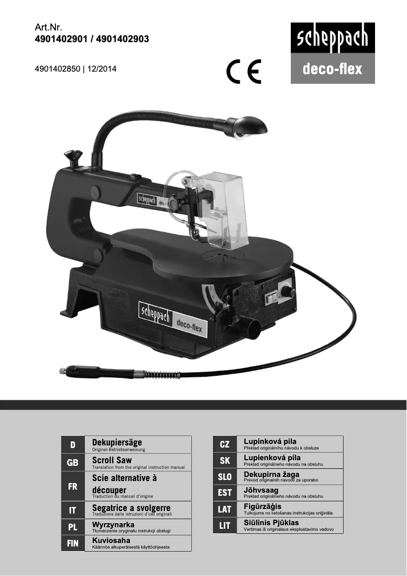 Imagen de la primera página del manual del dispositivo Deco-Fex