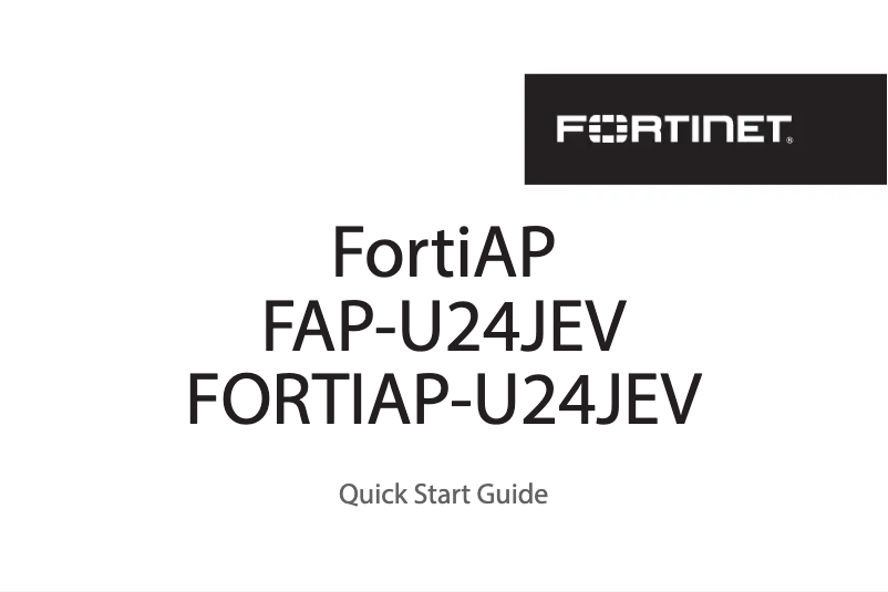 Imagen de la primera página del manual del dispositivo FortiAP U24JEV