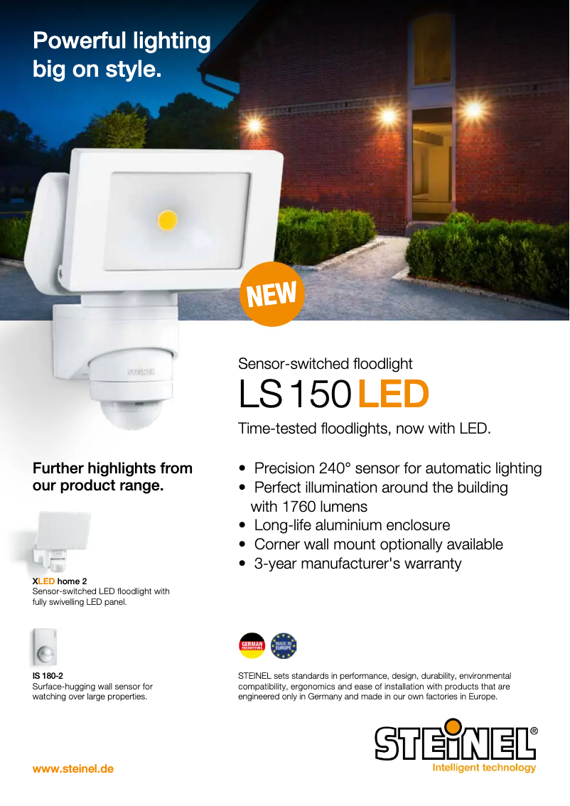 Página 1 del manual Folleto Steinel LS 150 S