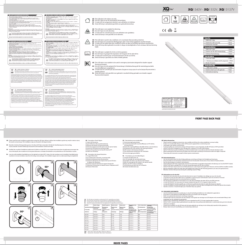 Página 1 del manual Manual de usuario XQ-lite XQ1352V