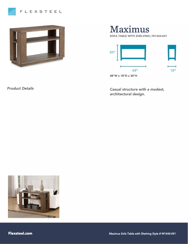 Página 1 del manual Manual de usuario Flexsteel Maximus W1444-041