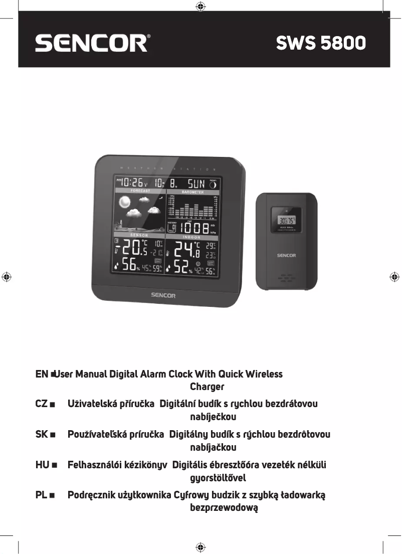 Página 1 del manual Manual de usuario Sencor SWS 5800