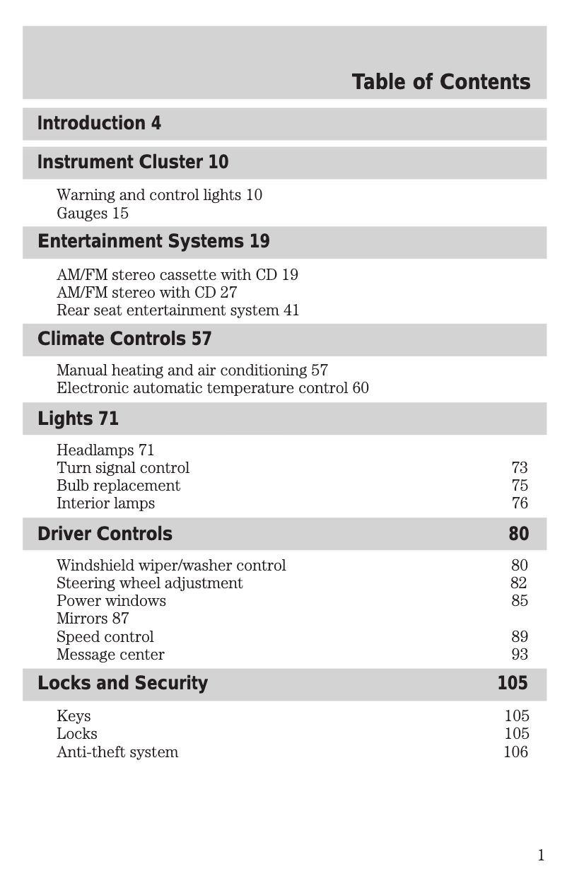 Imagen de la primera página del manual del dispositivo Excursion (2003)