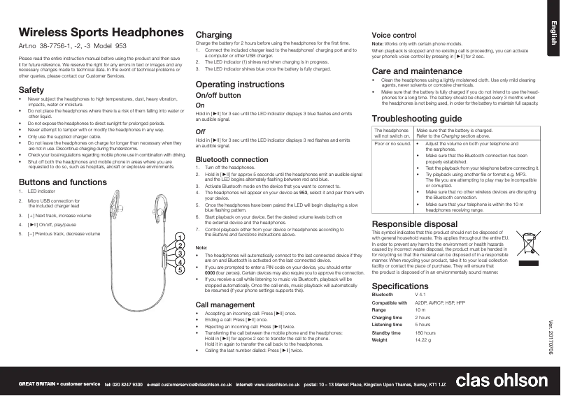 Página 1 del manual Manual de usuario Exibel 953