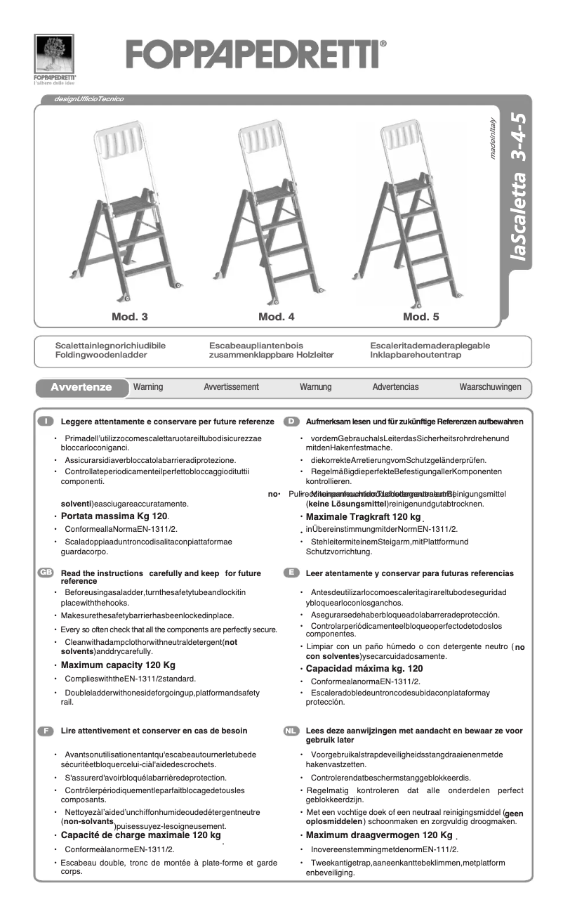 Página nº 1 - Manual de usuario Foppapedretti laScaletta4