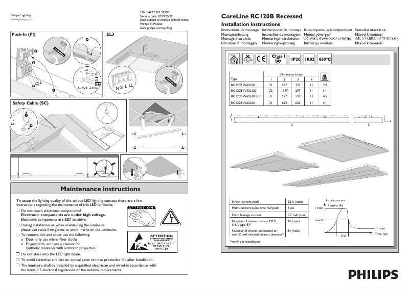 Página 1 del manual Manual de usuario Philips RC120LED3412