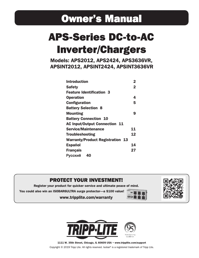 Imagen de la primera página del manual del dispositivo APSINT3636VR