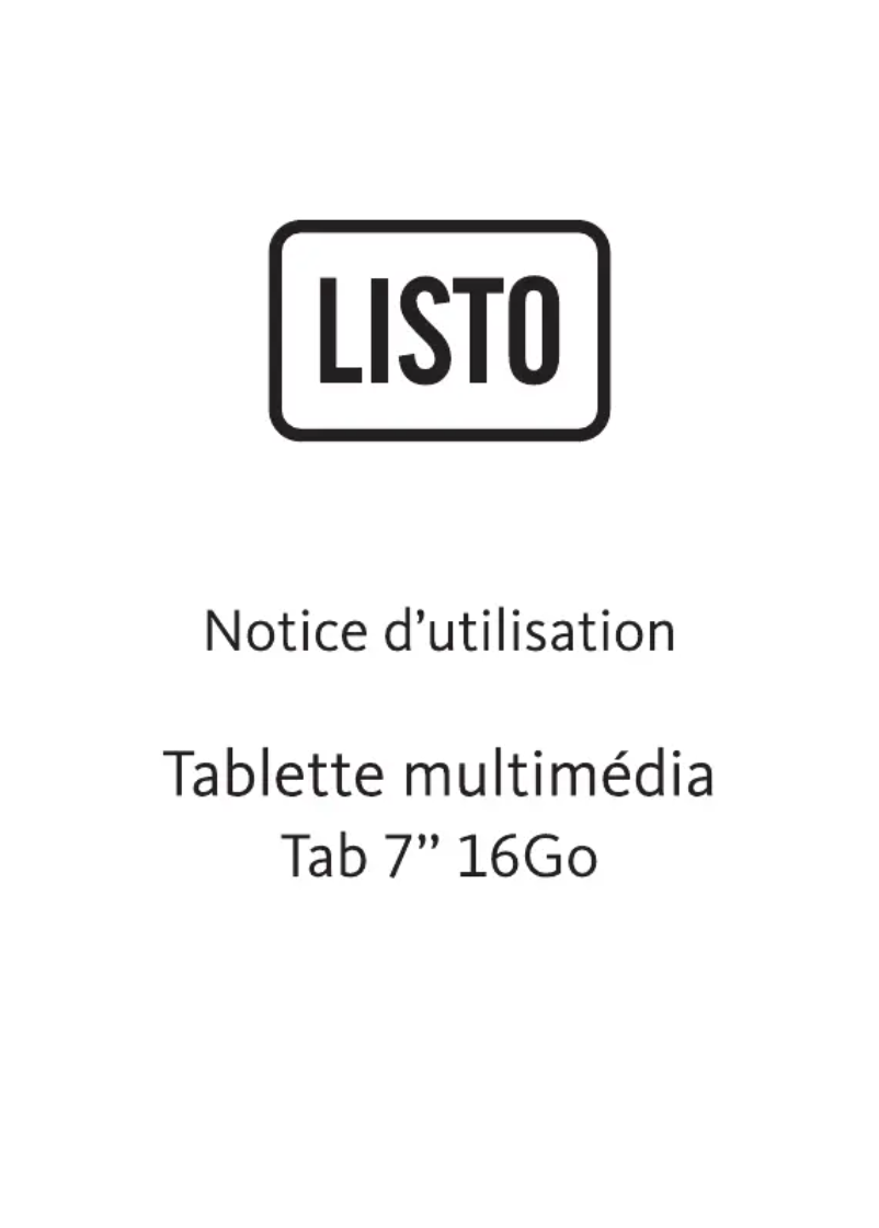 Página 1 del manual Manual de usuario Listo Tab 7