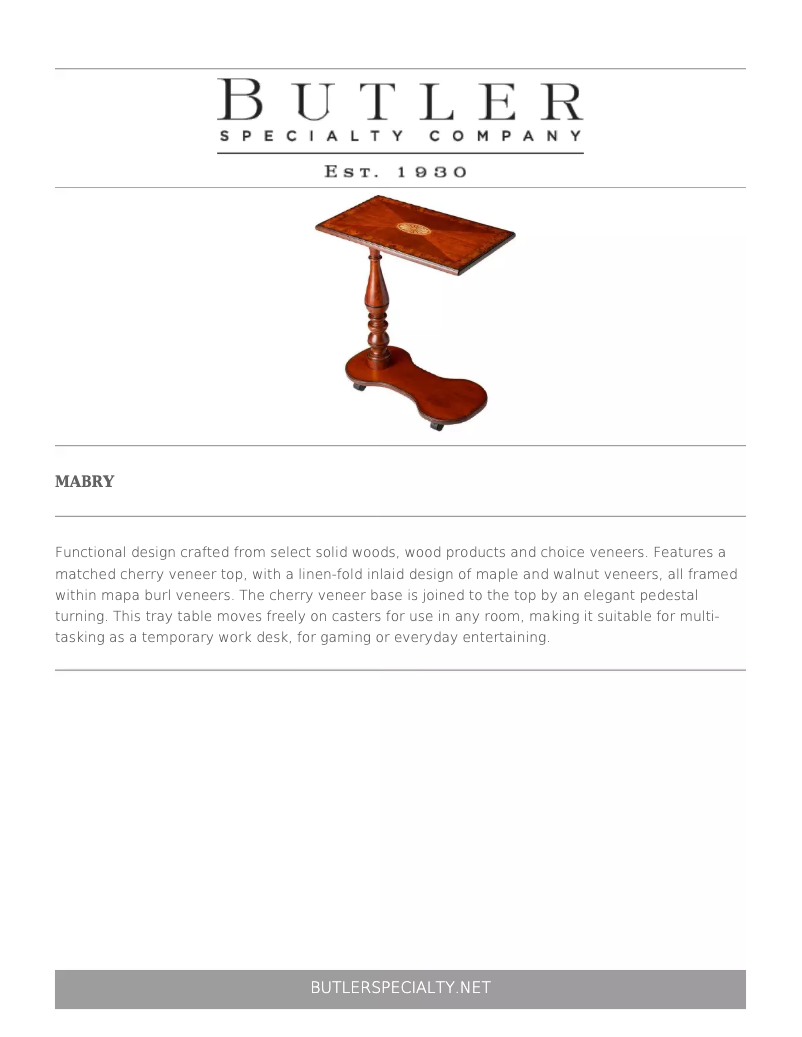 Imagen de la primera página del manual del dispositivo Mabry