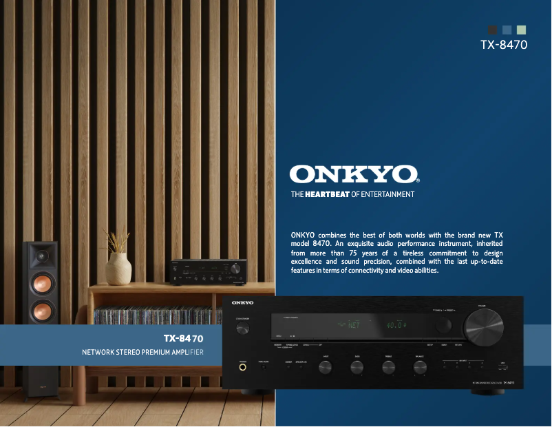 Imagen de la primera página del manual del dispositivo TX-8470