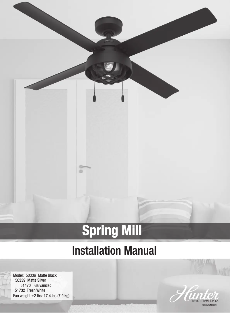 Imagen de la primera página del manual del dispositivo Spring Mill 51732